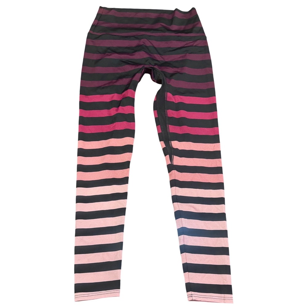 K-Deer Stripe Leggings Wmns Sneaker Length Sunset Ombre Pink Plum‎ Purple Yoga L